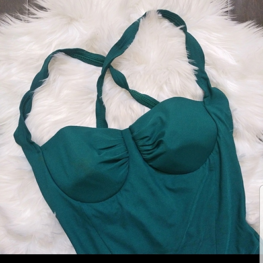 Eddie Bauer teal bathing suit